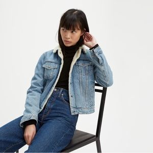 Levi's Light Blue Jean Jacket with Cream Lining